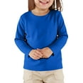 thumbnail image 1 of XADYUY Girls Long Sleeve T Shirts 10-12 Trendy Loose Crewneck Tshirts for Girls Fall Basic Top for Girls Loose Girls Blouses,6-7 Years Royal Blue, 1 of 4