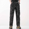 thumbnail image 1 of XADYUY Mens Camo Pants Cargo Stretch Military Work Pants with Multi-Pockets Breathable Climbing Hiking Pants Sports Big and Tall Pants,Black, 1 of 7