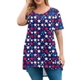 thumbnail image 2 of TIYOMI Womens Plus Size Summer Tops 3x Henley Shirts Buttons Down Basic Solid Short Sleeve Tees Wine Red Crewneck T-shirts For Women Casual Tunics 3XL 20W 22W 2 of 10