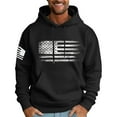 thumbnail image 1 of XADYUY USA Hoodie Men for Men USA Flag Print Patriotic Sweatshirts Vintage Western Aztec Long Sleeve Pullover Top Casual Tactical Hooded Sweater with Pockets,Black 2XL, 1 of 8
