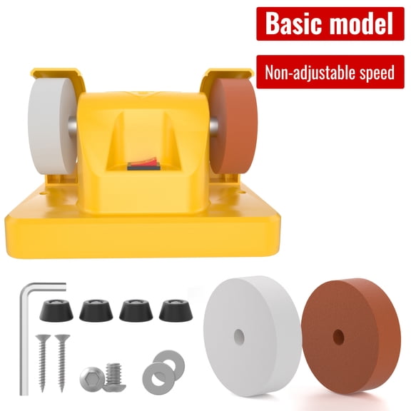 XAMFKJ Mini Electric Grinder, 12-Speed Variable, Polishing & Sharpening Tool, Compact Yellow Casing for Home/Workshop