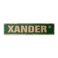 thumbnail image 1 of XANDER Vintage Aluminum Street Sign Childrens Name Room Metal Sign rustic metal tin | Indoor/Outdoor |  30" Wide, 1 of 4