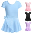 thumbnail image 1 of XAOFW Ballet Leotards For Girls With Removable Skirt Combo Tie Ruffle Sleeve Ballet Dance Dress Outfit 2 12 Years11111 Comfortable Sundress 7-8 Years, 1 of 5