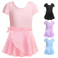 thumbnail image 1 of XAOFW Ballet Leotards For Girls With Removable Skirt Combo Tie Ruffle Sleeve Ballet Dance Dress Outfit 2 12 Years11111 Versatile Sundress 2-3 Years, 1 of 5