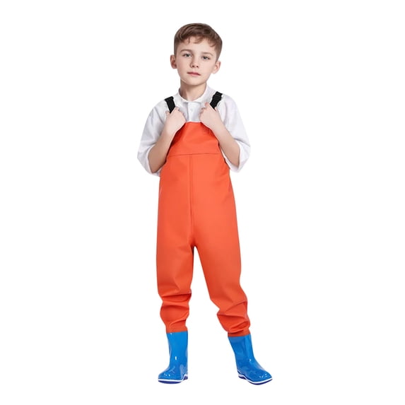 XAOFW Boy's Rompers Sleeveless Square Collar Solid Color Water Proof Wader Strap Jumpsuit Holiday Celebration Breathable Soft Children Romper