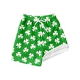 thumbnail image 1 of XAOFW Boy's Shorts St Patrick's Day Print Elastic Waist Swim Trunks With Pockets Club Party Lightweight Comfortable Shorts, 1 of 4