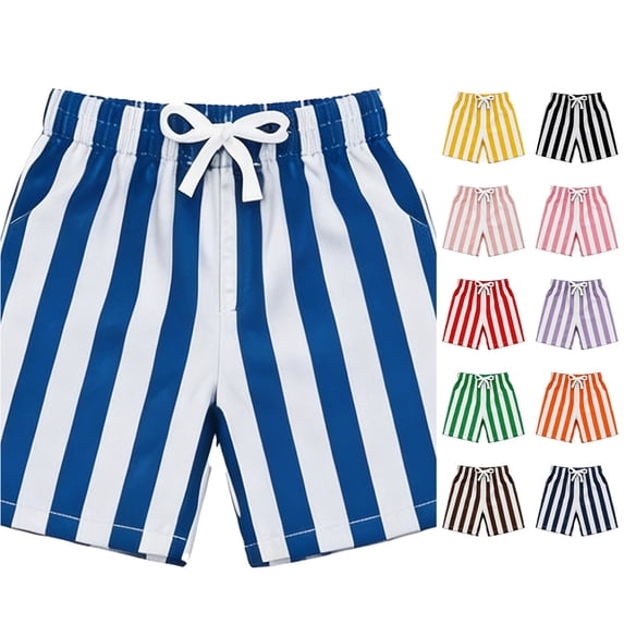 XAOFW Boys Athletic Shorts Casual Sportswear Lightweight Summer Striped Shorts Stylish Bottom 13-14 Years