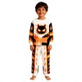 thumbnail image 1 of XAOFW Boys Girls Halloween Pajamas Cartoon Print Long Sleeve Tops Pants Toddler Kids Fall Winter Cozy Loungewear 3-4 Years, 1 of 5