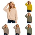 thumbnail image 1 of XAOFW Boys Girls Sweatshirts Solid Color Long Sleeve Crew Neck Pullover Casual Sweatshirt For Kids Autumn Everyday Wear Comfortable Top 12-13 Years, 1 of 6