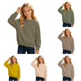 thumbnail image 1 of XAOFW Boys Girls Sweatshirts Solid Color Long Sleeve Crew Neck Pullover Casual Sweatshirt For Kids Autumn Everyday Wear Versatile Tops 3-4 Years, 1 of 4