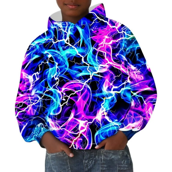 XAOFW Boys' Hoodies Sweatshirts Print Casual Pullover Everyday Lightweight Relaxed Fit Hoodie Long Sleeve Hooded Sweatshirt Stylish Comfortable Outdoor Activities Top