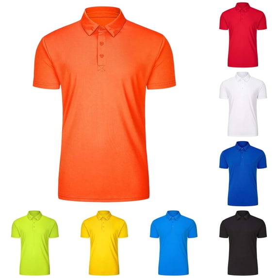 XAOFW Boys Lightweight Polo Shirts For Kids Wicking Short Sleeve Lapel Collar Button Sports Shirts For Back To School Trendy Tops 9-10 Years
