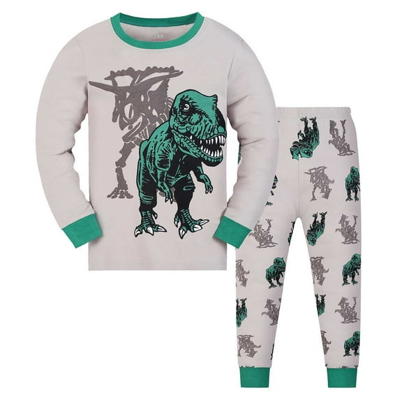 XAOFW Boys Outfits Cartoon Print Top Pants Two Piece Kids Relaxation Long Sleeve O-Neck Soft Cozy Casual Daily Wear Clothes Sets