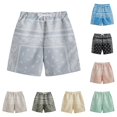 thumbnail image 1 of XAOFW Cashew Print Boys Casual Shorts Elastic Waist Breathable Kids Summer Play Shorts For Toddlers And Children Trendy Bottoms 11-12 Years, 1 of 3