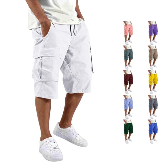 XAOFW Casual Mens Shorts With Straight Pocket For Everyday Wear Lightweight Cargo Shorts For Men Breathable Bottom M