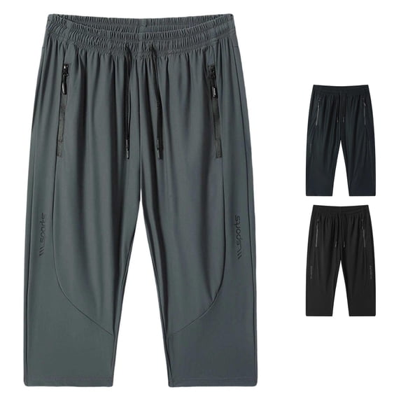 XAOFW Casual Summer Ice Silk Capri Pants For Women Stretch Breathable Elastic Waist Loose Fit Trousers For Daily Wear Comfortable Bottoms XXXXXXXL