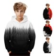 thumbnail image 1 of XAOFW Children Hoodies Fashion Gradient Printed Long Sleeve Hooded Sweatshirts Casual Sports Pullover Hoodies With Pocket For Boys Versatile Tops 18-24 Months, 1 of 5