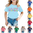 thumbnail image 1 of XAOFW Children'S Back To School T Shirts Casual Letter Printed Round Neck Short Sleeved Tees Boys Girls First Day Of School Shirt Comfortable Tops 0-1 Years, 1 of 4