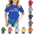 thumbnail image 1 of XAOFW Children'S Back To School T Shirts Casual Letter Printed Round Neck Short Sleeved Tees Boys Girls First Day Of School Shirt Trendy Top 1-2 Years, 1 of 4