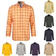 thumbnail image 1 of XAOFW Children's Button Down Shirts Long Sleeved Lapel Plaid Shirts Classic Loose Plus Size Casual Shirts Versatile Tops 13-14 Years, 1 of 6