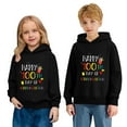thumbnail image 1 of XAOFW Children's Hoodies Sweatshirts 100 Days Of School Print Fashionable Hoodie Everyday Relaxed Fit Pullover Long Sleeve Hooded Sweatshirt Stylish Comfortable Outdoor Activities Top, 1 of 7