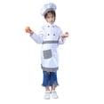 thumbnail image 1 of XAOFW Children's Outfit Sets Plaid Short Sleeve Stand Collar Top With Hat And Apron 3 Piece Chef Dress Up Outfits Outdoor Activities Comfortable Stylish Clothes Sets, 1 of 3
