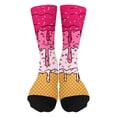 thumbnail image 1 of XAOFW Children's Socks Ice Cream Print Everyday Wear Casual Ankle Sock Holiday Vacation Soft Breathable Socks, 1 of 2