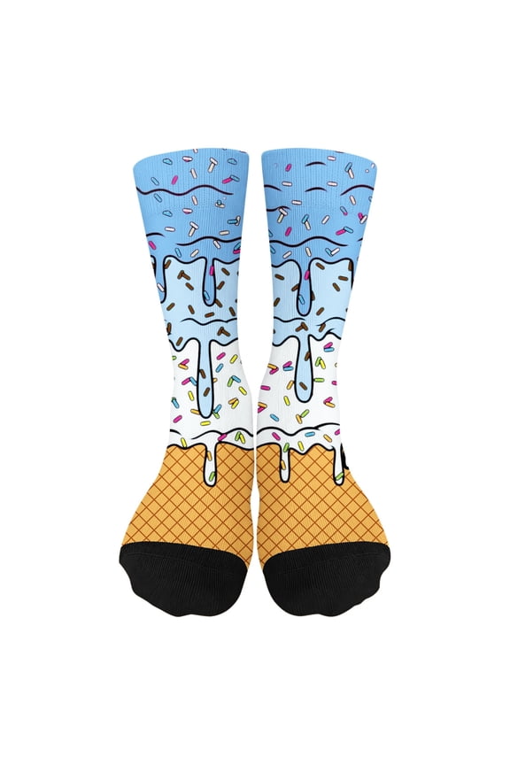 Children's Socks Ice Cream Print Everyday Wear Casual Ankle Sock Holiday Vacation Soft Breathable Socks