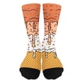 thumbnail image 1 of XAOFW Children's Socks Ice Cream Print Everyday Wear Casual Ankle Sock Holiday Vacation Soft Breathable Socks, 1 of 2