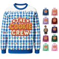 thumbnail image 1 of XAOFW Christmas Boys Sweatshirts Long Sleeve Crew Neck Plaid Christmas Lights Print Sweatshirts Toddler Kids Soft Cozy Fall Winter Pullover, 1 of 5