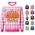 thumbnail image 1 of XAOFW Christmas Boys Sweatshirts Long Sleeve Crew Neck Plaid Christmas Lights Print Sweatshirts Toddler Kids Soft Cozy Fall Winter Tops, 1 of 5