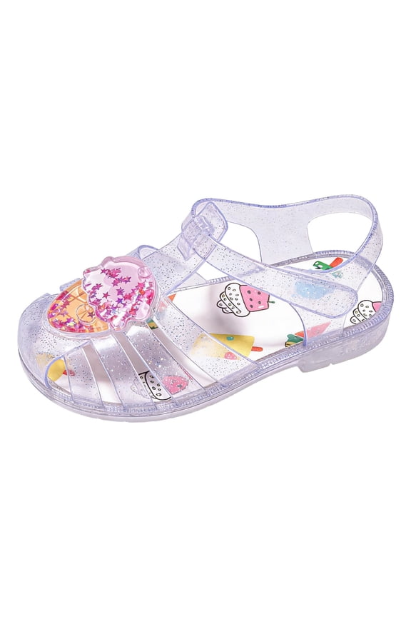 Cute Cartoon Jelly Sandals For Girls Fruit Graphic Casual Shoes For Kids Holiday Vacation Versatile Footwear
