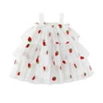 thumbnail image 1 of XAOFW Girl's Dresses Toddler Sleeveless Strawberry Print Tiered Mesh Dance Partywear Dress Evening Party Stylish Sundress, 1 of 7