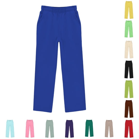 XAOFW Girl's Pants Stretch Soft Casual Pant With Elastic Waistband Playwear Trousers For Toddlers Kids Comfortable Bottoms 13-14 Years