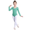 thumbnail image 1 of XAOFW Girl's Rompers Long Sleeve Crewneck Patchwork Classic Dancewear Jumpsuit Outdoor Activities Comfortable Cozy Children Romper, 1 of 3