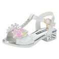 thumbnail image 1 of XAOFW Girl's Summer Sandals Dancewear Fashion Kids Thick Soles Open Toe Shoes With Diamond Butterfly Graphic Outdoor Activities Versatile Cozy Footwear, 1 of 5