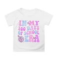 thumbnail image 1 of XAOFW Girl's T-Shirts 100 Days Of School Graphic Short Sleeve Crewneck T Shirt Playwear Casual Tee Shirt Holiday Vacation Soft Breathable Top, 1 of 4