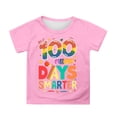 thumbnail image 1 of XAOFW Girl's T-Shirts 100 Days Of School Print Short Sleeve Crewneck T Shirt Back To School Season Casual Tee Shirt Outdoor Activities Stylish Cozy Tops, 1 of 3