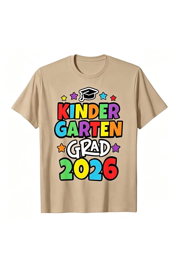 Girl's T-Shirts Short Sleeve Graphic Tees With Letter Prints Casual Graduation T Shirts For Children Youth Home Lounging Stylish Tops