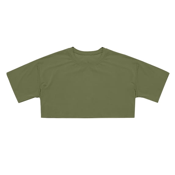 XAOFW Girl's T-Shirts Solid Color Short Sleeve Crewneck Kids Slim Fit Athletic T Shirts Everyday Wear Comfort Tee Shirts Party Night Soft Breathable Children Tops