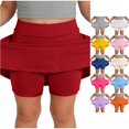 thumbnail image 1 of XAOFW Girls Athletic Skirts With Shorts And Pockets Solid Color Lightweight Athletic Skirts For Tennis Cheerleading Comfortable Skirts 6-7 Years, 1 of 6