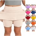 thumbnail image 1 of XAOFW Girls Athletic Skirts With Shorts And Pockets Solid Color Lightweight Athletic Skirts For Tennis Cheerleading Trendy Skirts 4-5 Years, 1 of 6