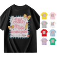 thumbnail image 1 of XAOFW Girls Back To School T Shirts Short Sleeve Round Neck Cartoon Printed Tees Lightweight First Day Of School Shirt For Toddler Kids Comfortable Tops 3-4 Years, 1 of 7