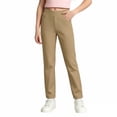 thumbnail image 1 of XAOFW Girls Back To School Pants Elastic Waist Slim Fit Straight Leg Trousers Uniform Pants For Girls Kids Stylish Bottom 5-6 Years, 1 of 6
