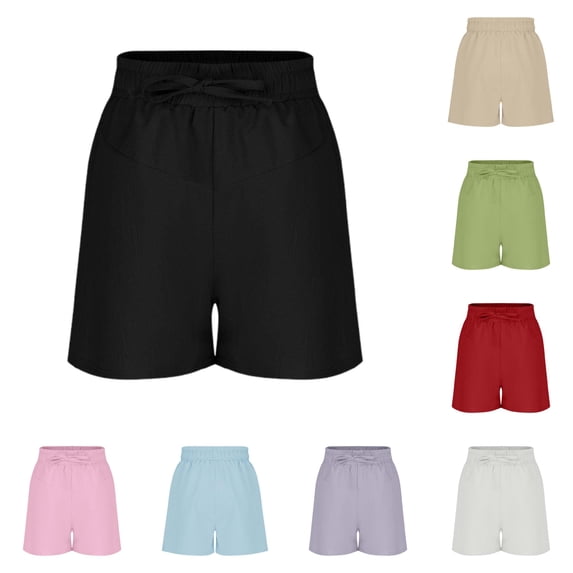 XAOFW Girls Casual Shorts For Kids Stretchy Elastic Waist Everyday Summer Wear Athlete Shorts Versatile Bottom 3-4 Years