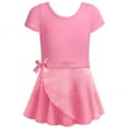 thumbnail image 1 of XAOFW Girls Dresses Dance Heart Design Sparkly Two Piece Ballet Practice Gymnastics Performance Short Sleeve O-Neck Outfit Year Round Comfortable Breathable Outdoor Activities Dress, 1 of 3