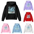 thumbnail image 1 of XAOFW Girls Hoodies Long Sleeved Marine Animal Print Hooded Sweatshirt Kids Soft Cozy Casual Winter Wear Pullover Comfortable Tops 2-3 Years, 1 of 4