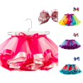 thumbnail image 1 of XAOFW Girls Outfits Kids Tutu Party Dance Ballet Toddler Baby Skirt Bow Hairpin Set Soft Clothes Sets 7 Years, 1 of 6