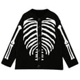 thumbnail image 1 of XAOFW Halloween Cardigan Sweaters For Women Skeleton Print Button Up Cardigans Womens Fall Winter Warm Knit Tops,Size L, 1 of 5