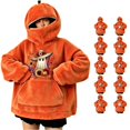 thumbnail image 1 of XAOFW Halloween Pumpkin Hoodies For Women Ghost Printed Long Sleeve Hooded Sweatshirt Loose Fit Pullover Hoodies With Pockets Trendy· Top L, 1 of 5